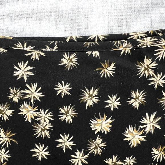 ENZA COSTA Tiered Spaghetti strap Dress Womens Small Black Floral Print Cotton - Picture 15 of 16